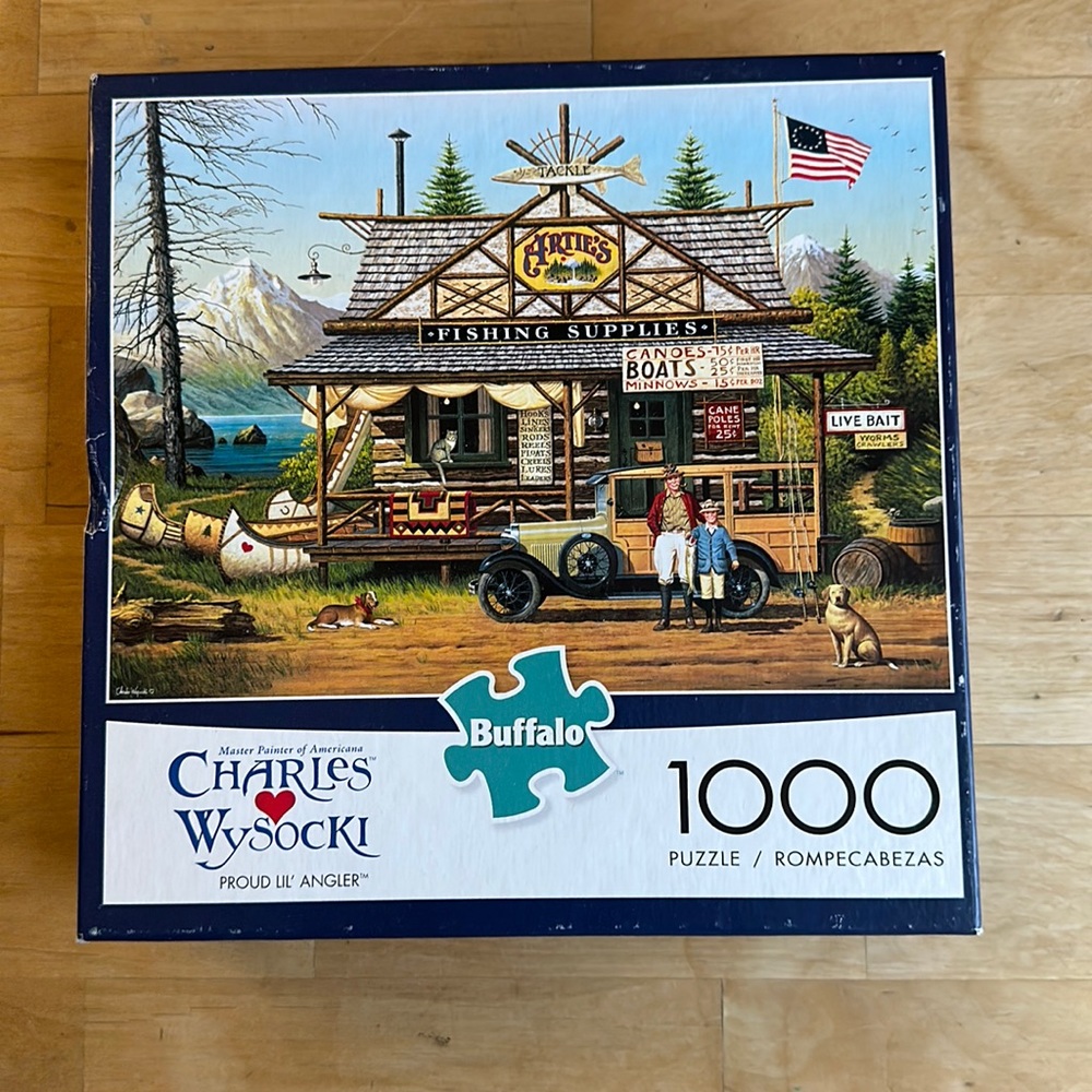 Charles Wysocki 1000 piece puzzle “Proud Lil’ Angler”